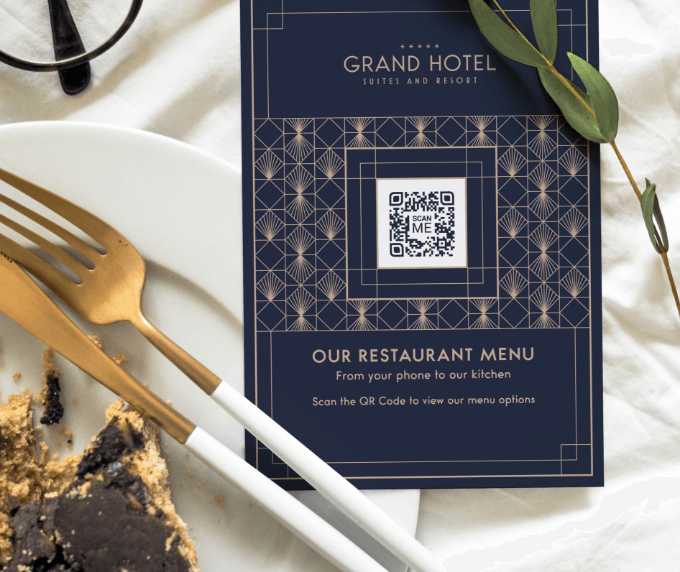 QR Code idea for a restaurant menu at a hotel