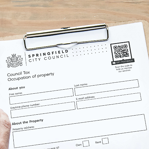 Idee voor een QR-code voor feedback op een officieel overheidsformulier