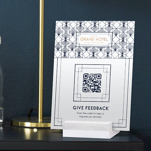 Idee voor een QR-code voor feedback in een hotelkamer